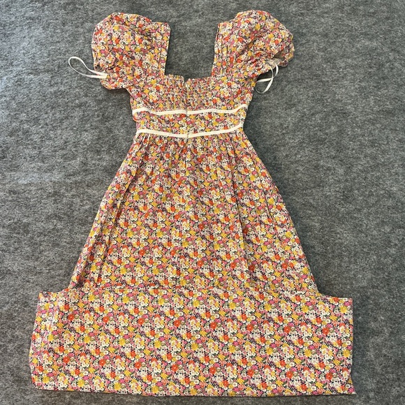For Love & Lemons Floral Puff Sleeve Dress Size XS - Picture 4 of 4